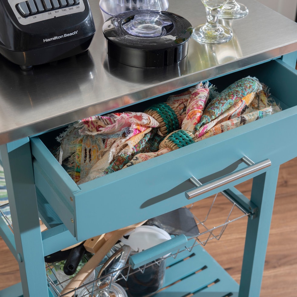 avon blue kitchen cart   