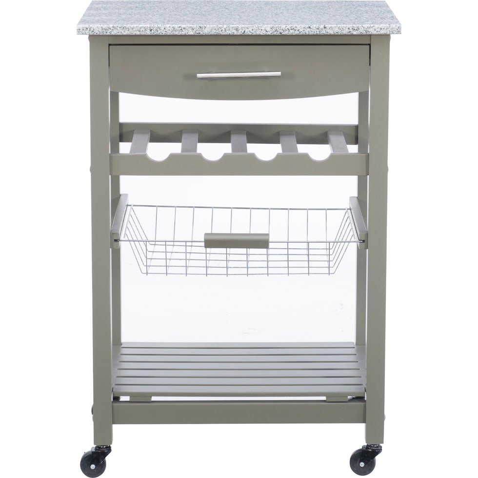 avon gray kitchen cart   