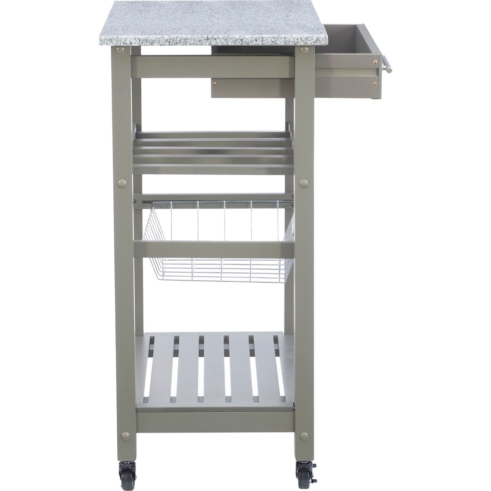 avon gray kitchen cart   