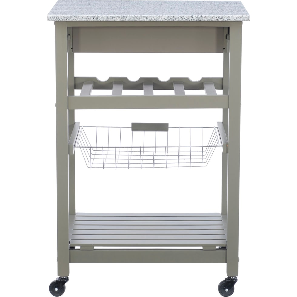 avon gray kitchen cart   