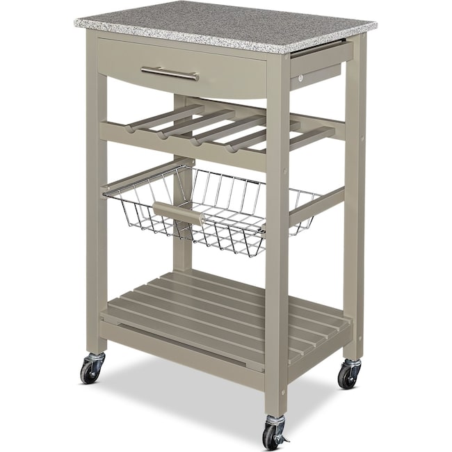 Accent and Occasional Furniture - Avon Granite Kitchen Cart