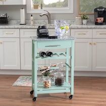 avon green kitchen cart   