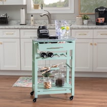 avon green kitchen cart   