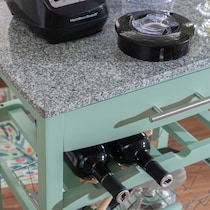 avon green kitchen cart   