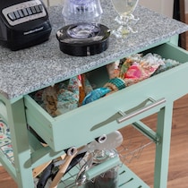 avon green kitchen cart   