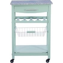 avon green kitchen cart   