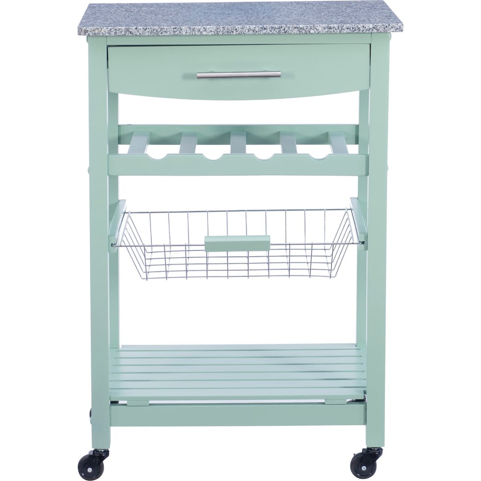 avon green kitchen cart   