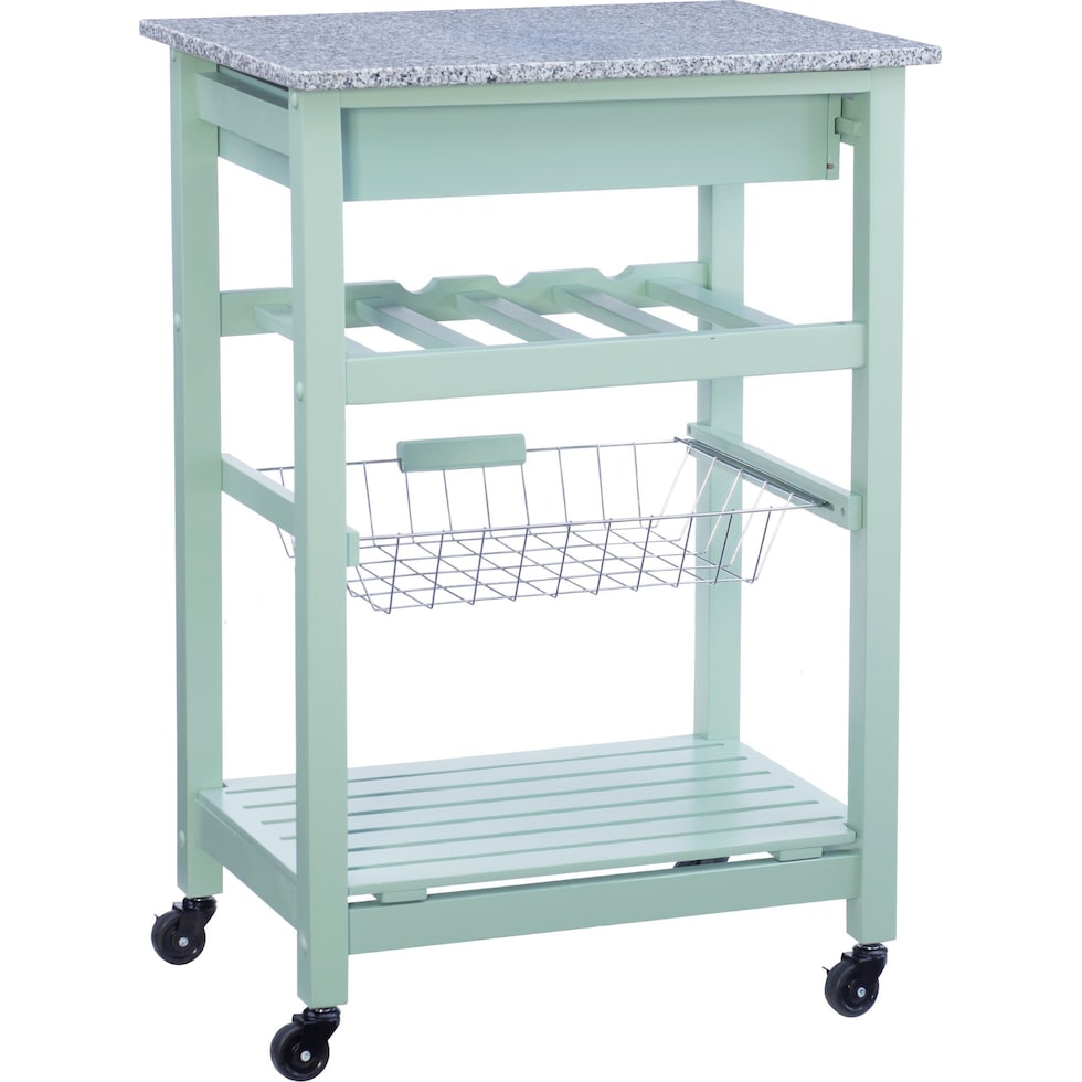 avon green kitchen cart   