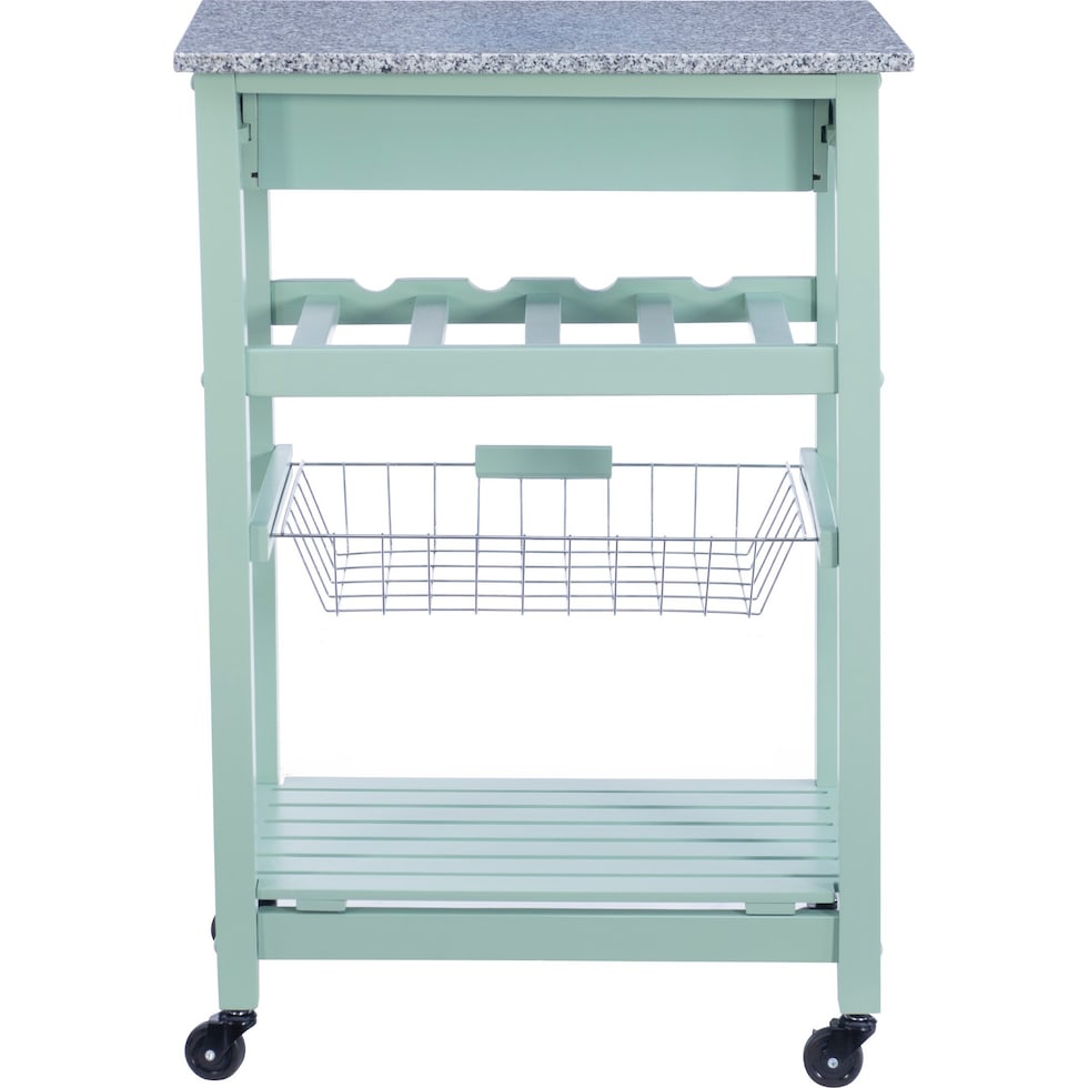 avon green kitchen cart   
