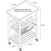 avon light brown kitchen cart   