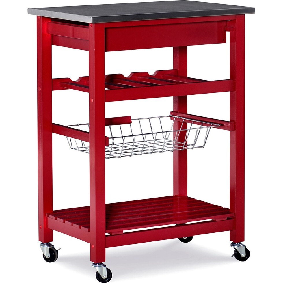 avon red kitchen cart   