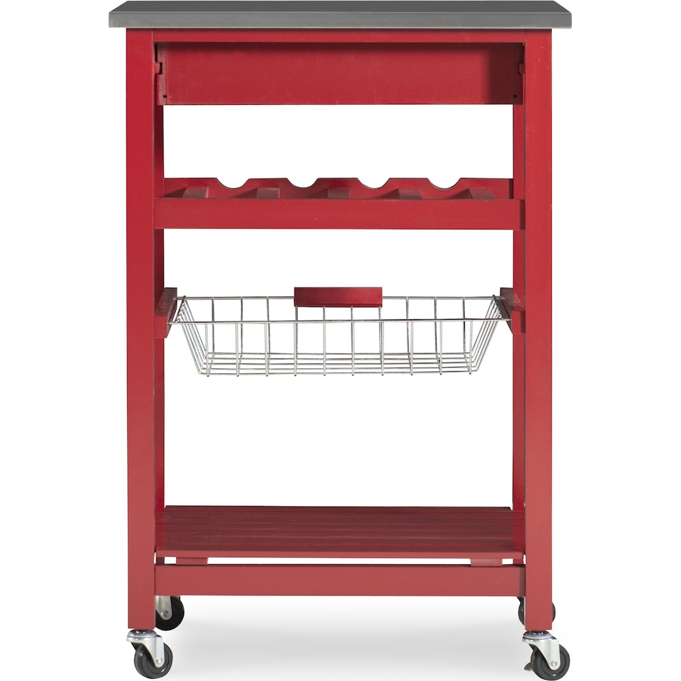 avon red kitchen cart   