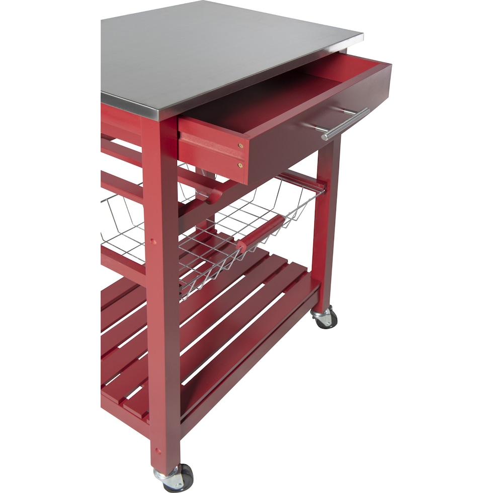 avon red kitchen cart   