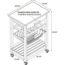 avon red kitchen cart   