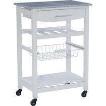 avon white kitchen cart   