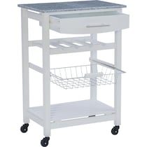 avon white kitchen cart   