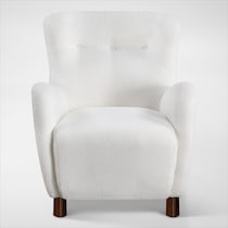 ayers white accent chair   