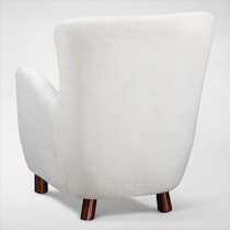 ayers white accent chair   