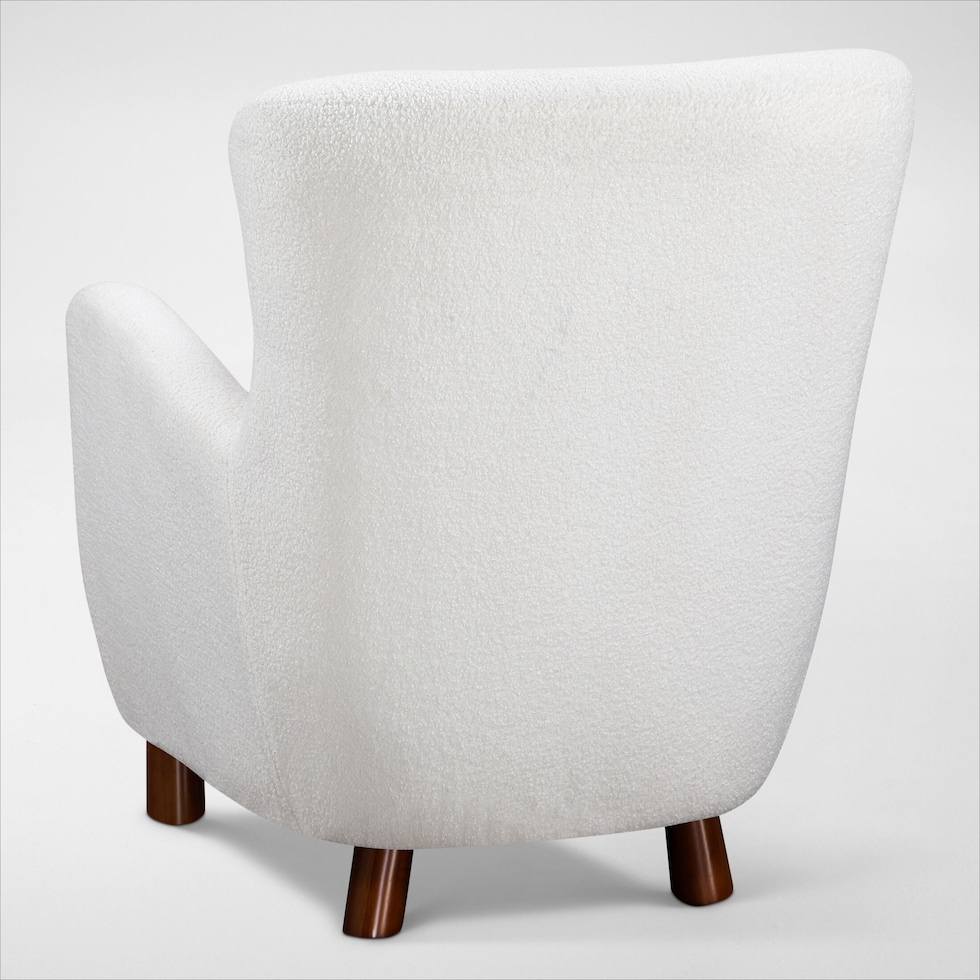 ayers white accent chair   