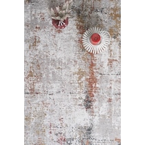 ayla rust area rug  x    