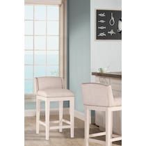 azizi white counter height stool   