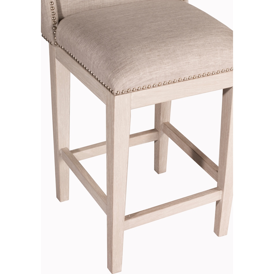 azizi white counter height stool   