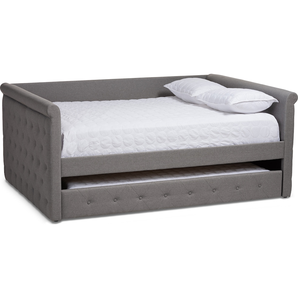 azora gray queen bed   