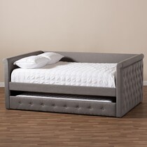 azora gray queen bed   