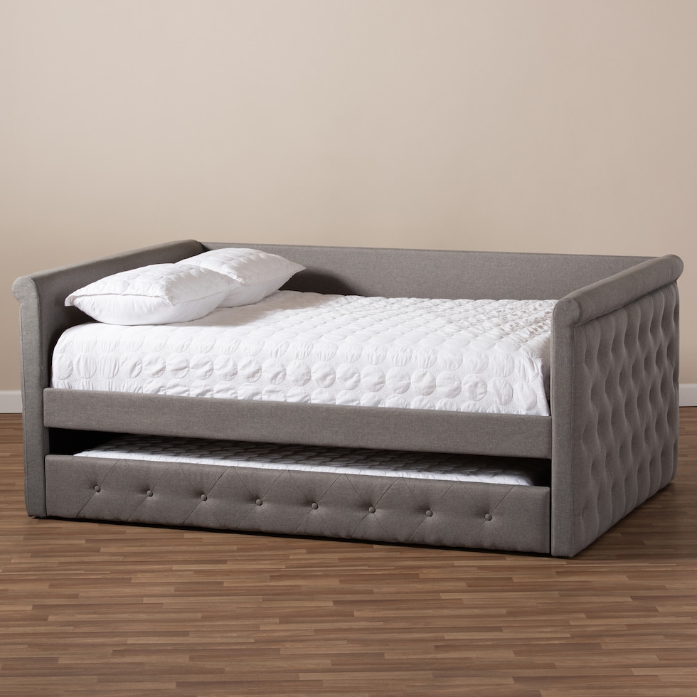 azora gray queen bed   