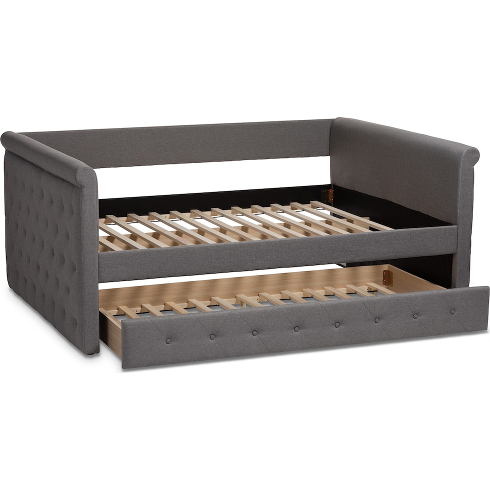 azora gray queen bed   