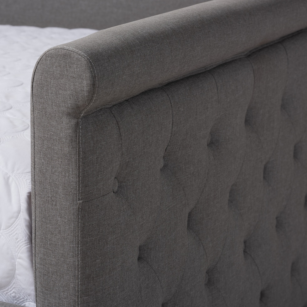 azora gray queen bed   