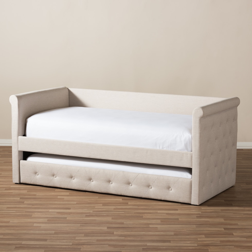 azora neutral queen bed   