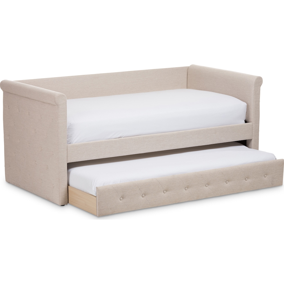 azora neutral queen bed   