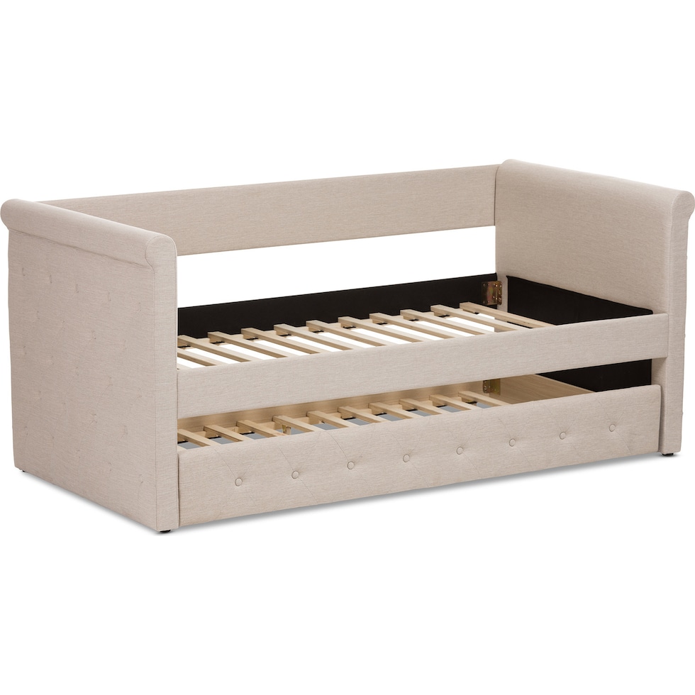 azora neutral queen bed   