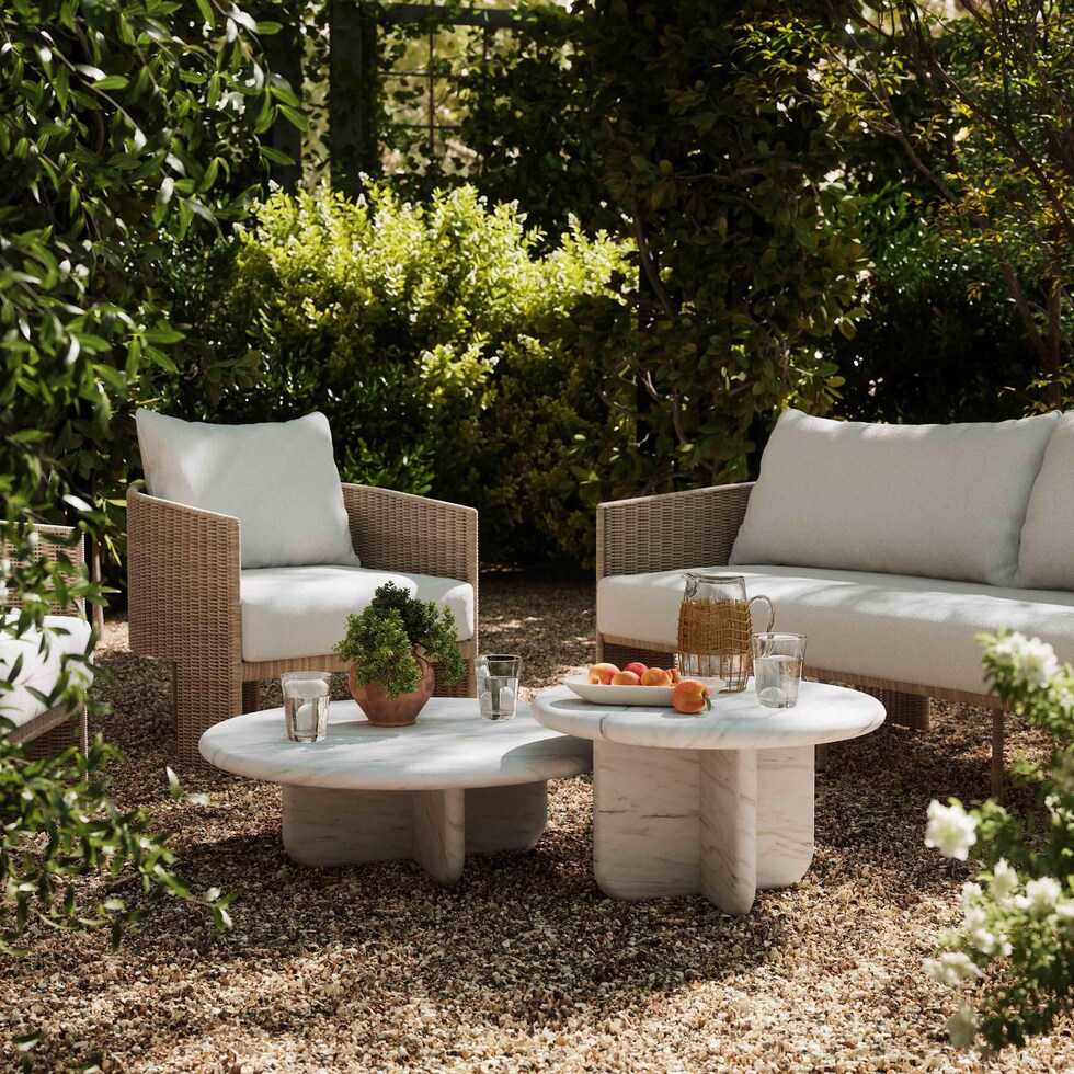 badlands white coffee table   