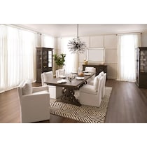 ballard white arm chair   