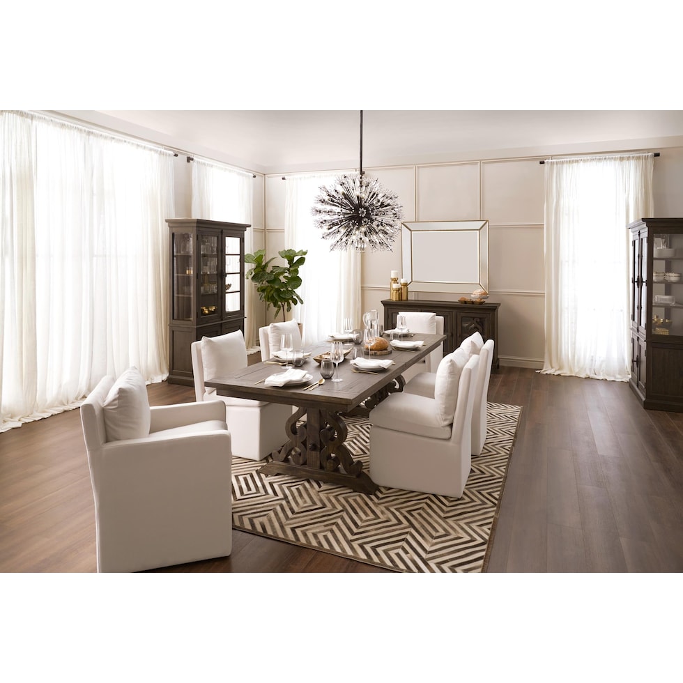 ballard white arm chair   