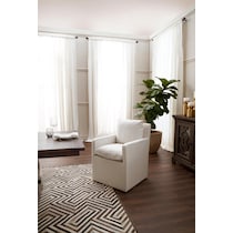 ballard white arm chair   