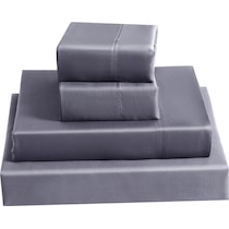 bamboo gray queen sheet set   