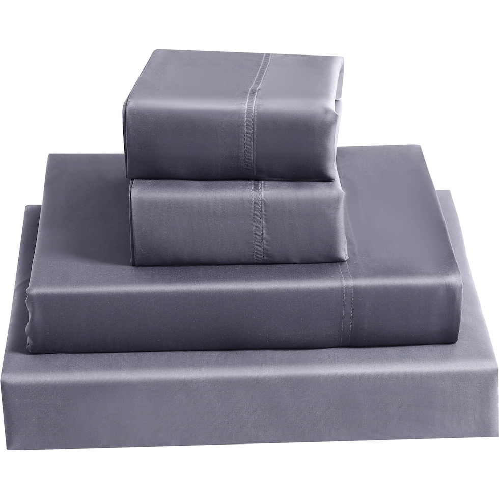 bamboo gray queen sheet set   
