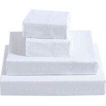 bamboo white queen sheet set   