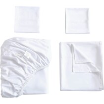 bamboo white twin sheet set   