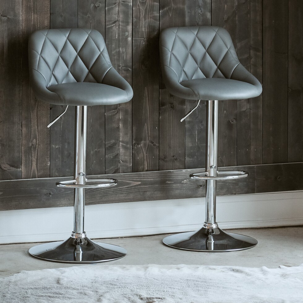 bandon gray bar stool   