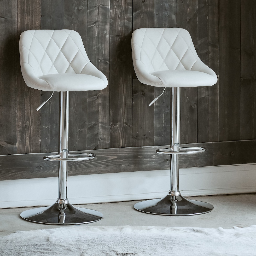 bandon white bar stool   
