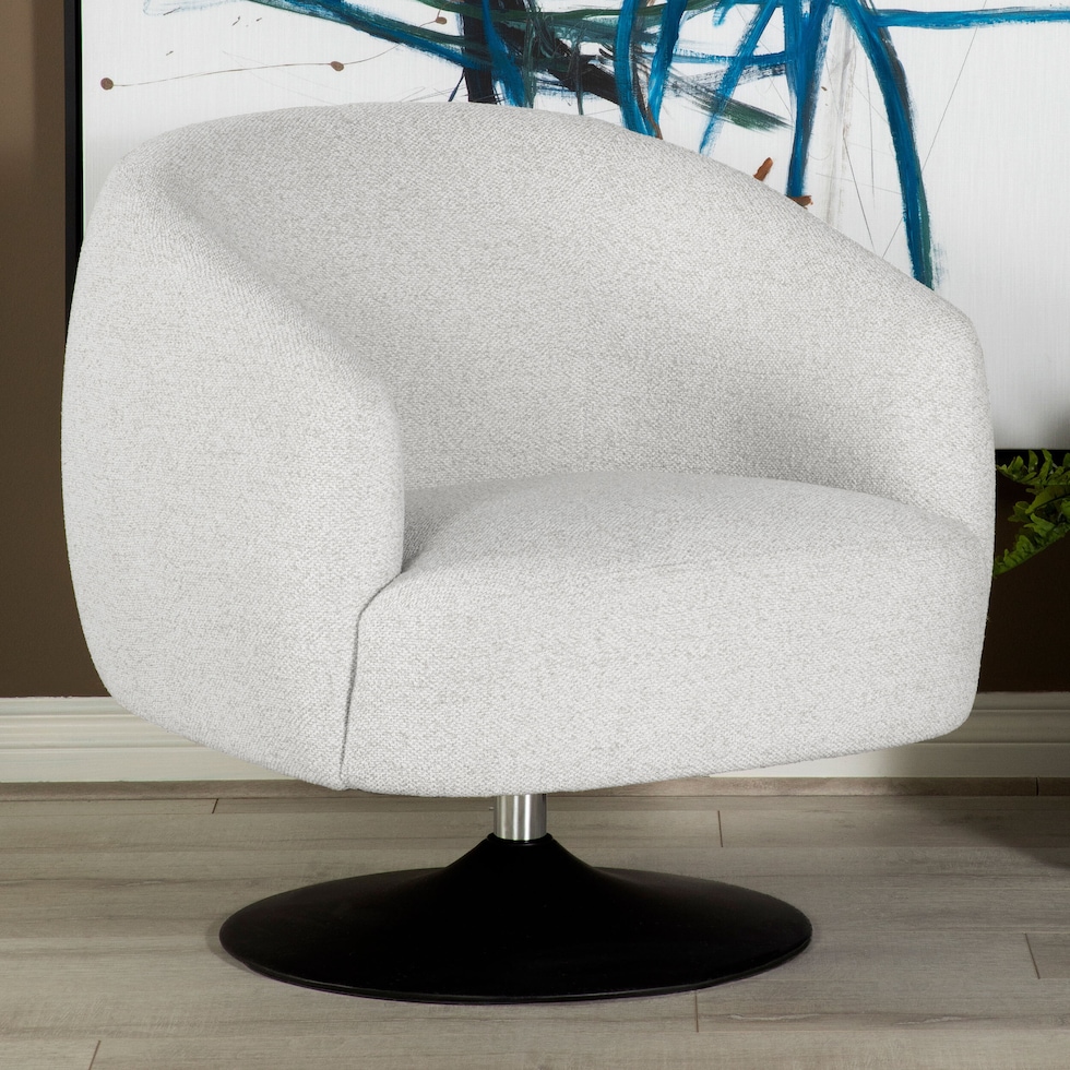 barbara neutral swivel chair   