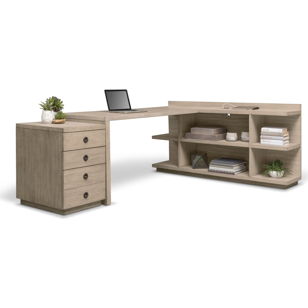 barclay gray l shaped desk   