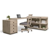 barclay gray l shaped desk   