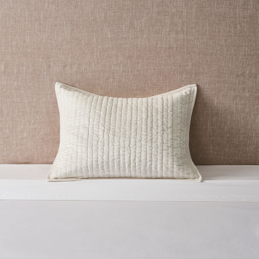 bari cream pillow sham   