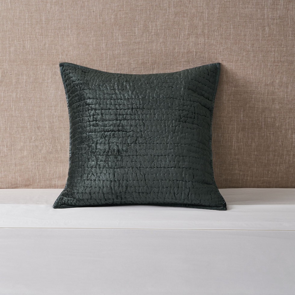 bari green pillow sham   