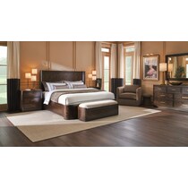 bari light brown king bedding set   